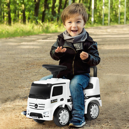 Children Push and Ride Racer Licensed Mercedes Benz Push Truck Car, White - Gallery Canada