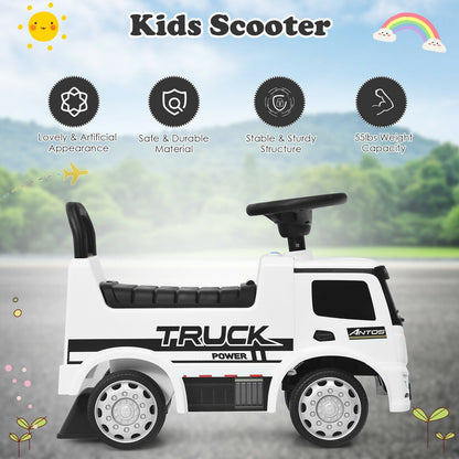 Children Push and Ride Racer Licensed Mercedes Benz Push Truck Car, White - Gallery Canada