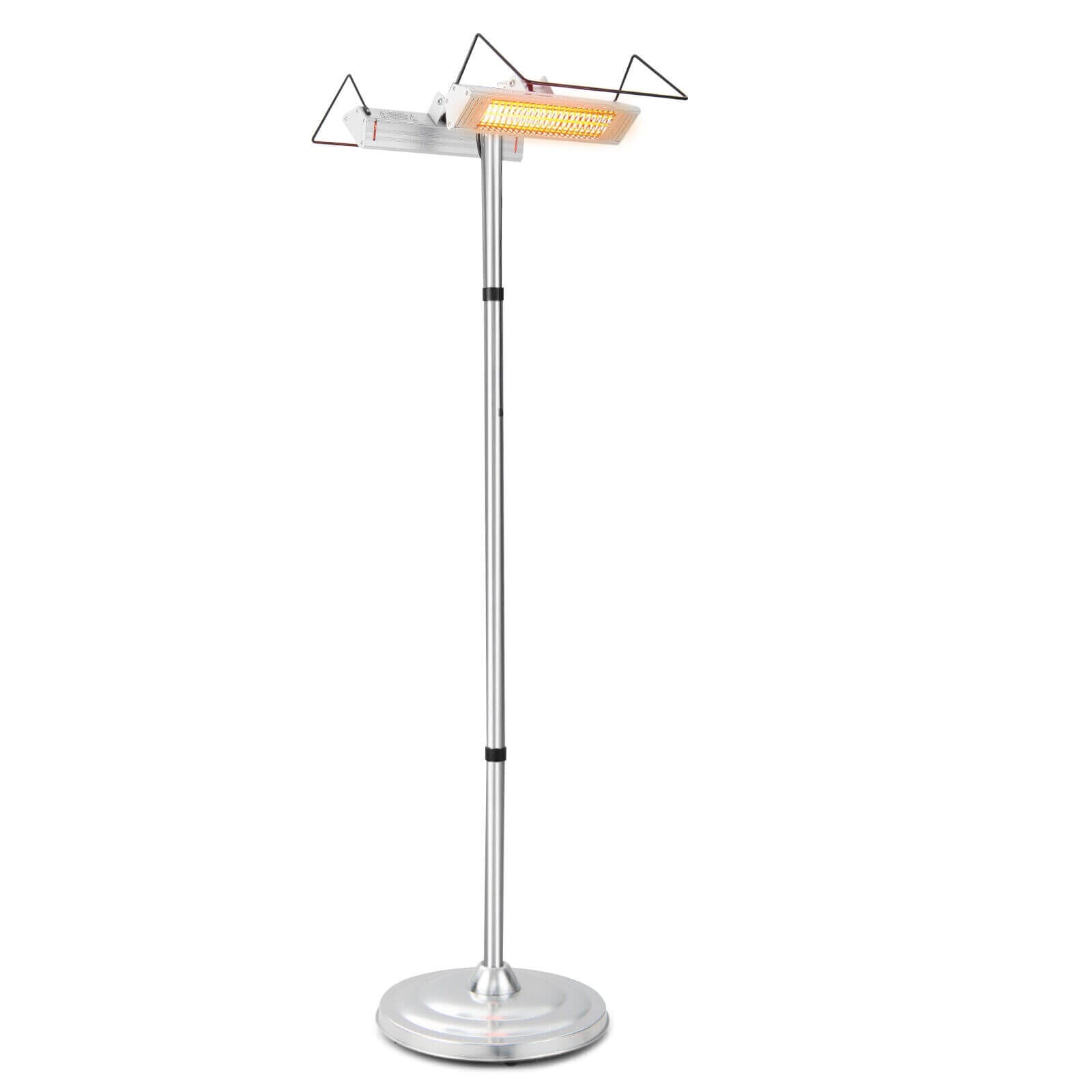 1500W Standing Electric Heater with Double-sided Heating, Silver Space Heaters at Gallery Canada