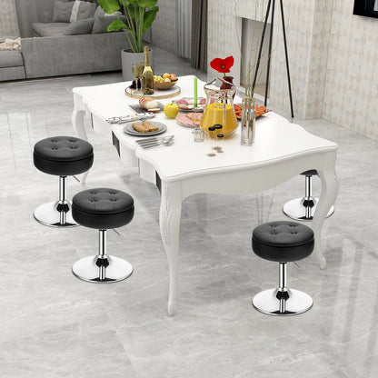 Adjustable 360° Swivel Storage Vanity Stool with Removable Tray, Black Ottomans   at Gallery Canada