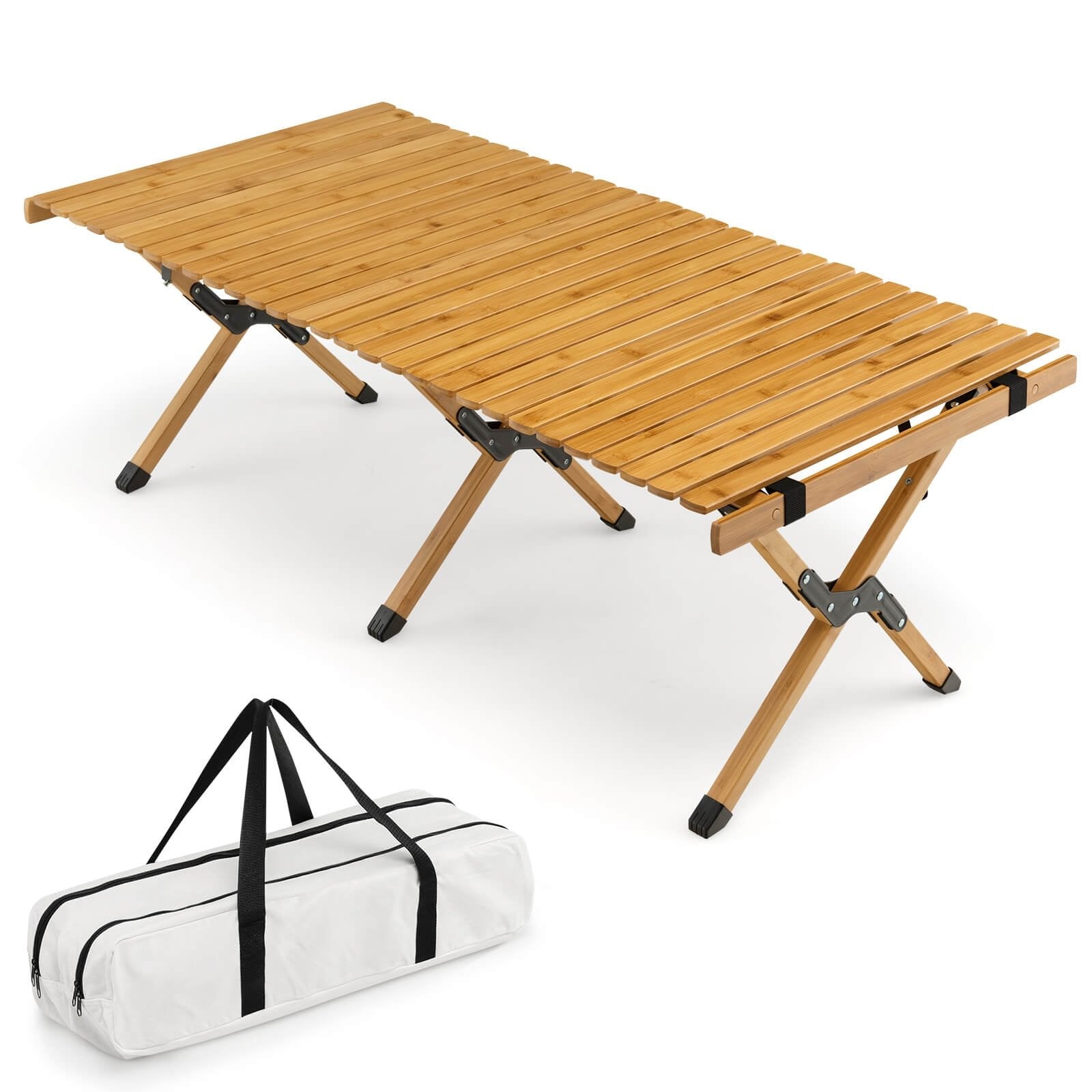 Portable Picnic Table with Carry Bag for Camping and BBQ, Natural Picnic Tables   at Gallery Canada