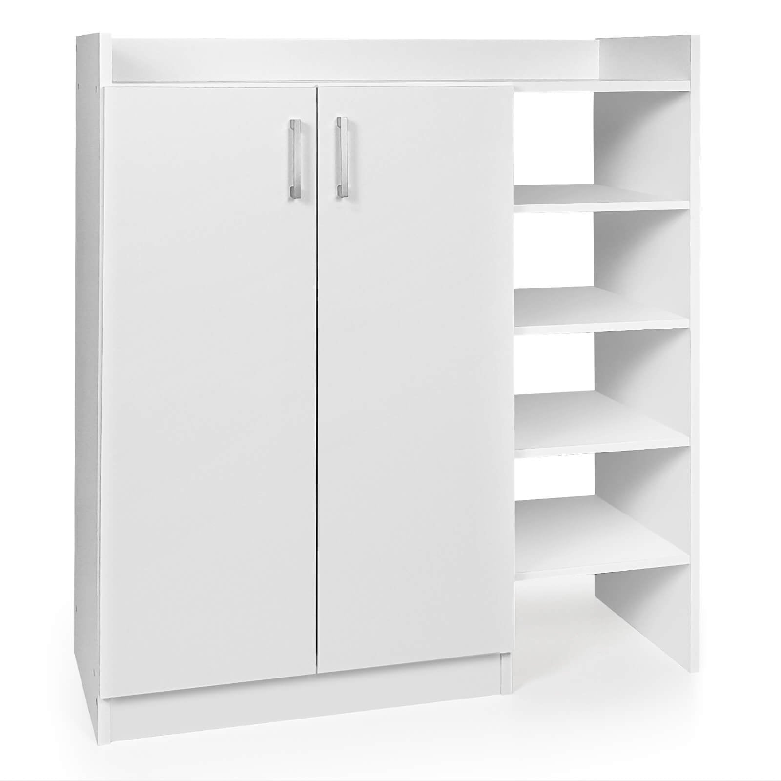 Freestanding Shoe Cabinet with 3-Postition Adjustable Shelves, White Shoe Racks & Storage Benches   at Gallery Canada