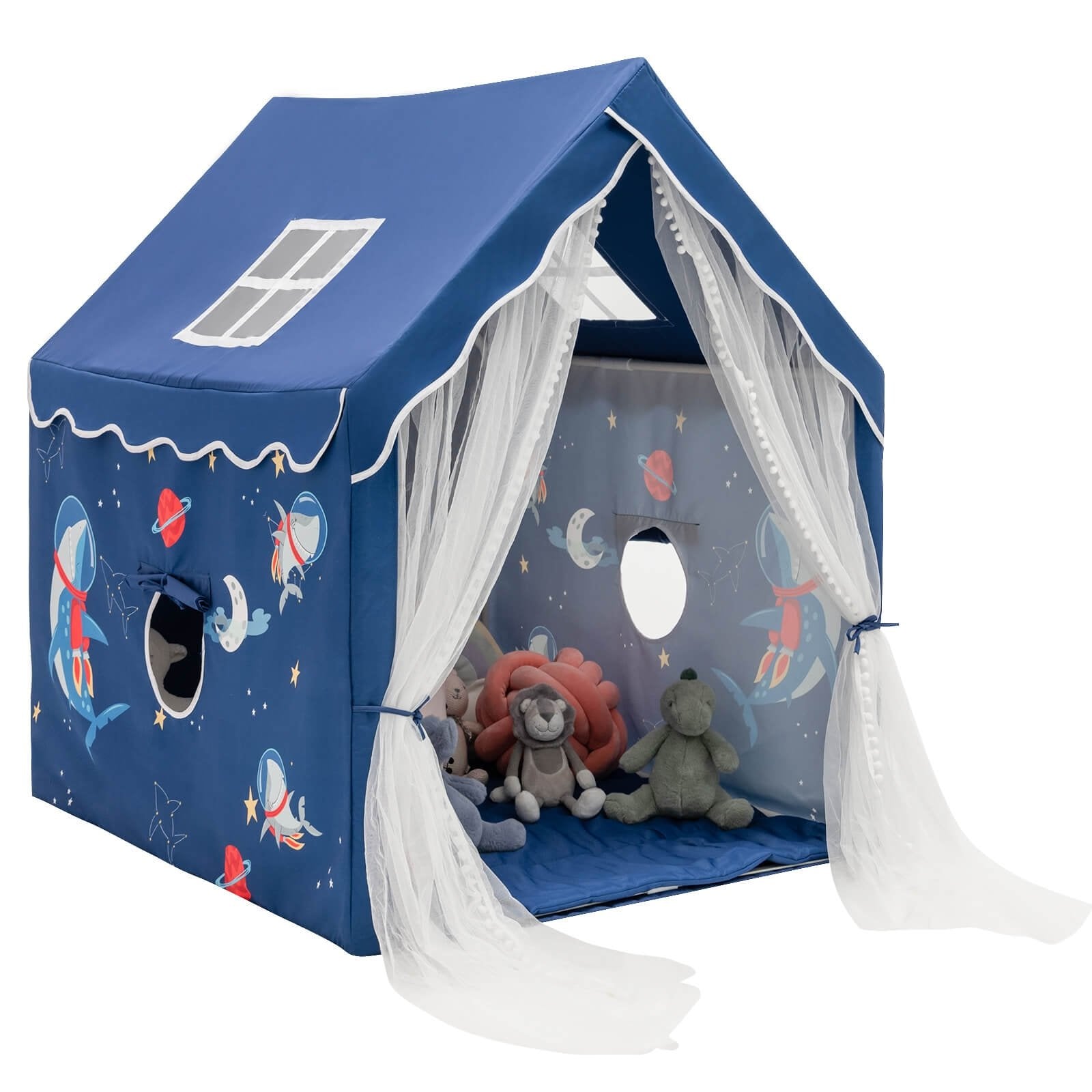 Large Kids Play Tent with Removable Cotton Mat, Blue Play Tents & Playhouse   at Gallery Canada