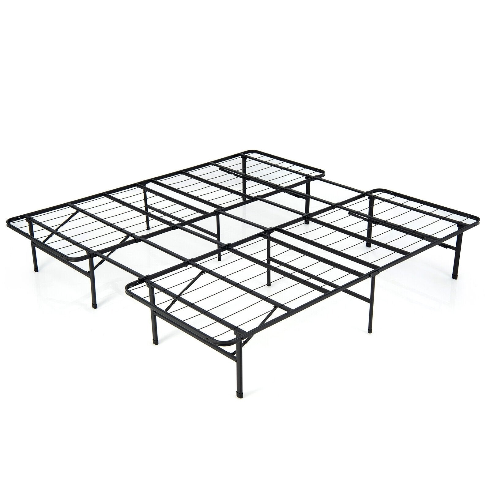 Queen/King Size Folding Steel Platform Bed Frame for Kids and Adults-King Size, Black Folding Beds   at Gallery Canada