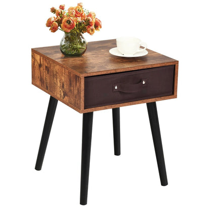 Mid-Century End Accent Bedside Table, Brown - Gallery Canada