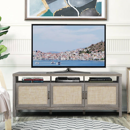 Universal TV Stand Entertainment Media Center for TV's up to 65 Inch, Gray Entertainment Centers & TV Stands   at Gallery Canada