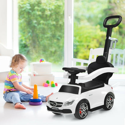 3-in-1 Mercedes Benz Ride-on Toddler Sliding Car, White - Gallery Canada