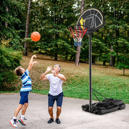 4.25-10 Feet Portable Adjustable Basketball Goal Hoop System, Black Sport Equipments   at Gallery Canada