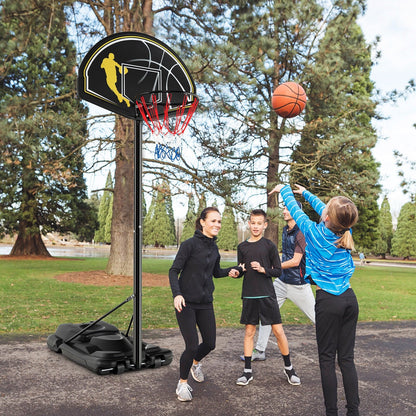 4.25-10 Feet Portable Adjustable Basketball Goal Hoop System, Black Sport Equipments   at Gallery Canada