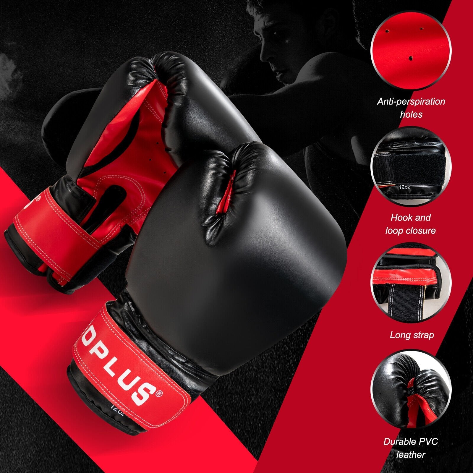 Filled Punching Bag Set for Adults- 56 lbs, Black Boxing & Martial Arts   at Gallery Canada