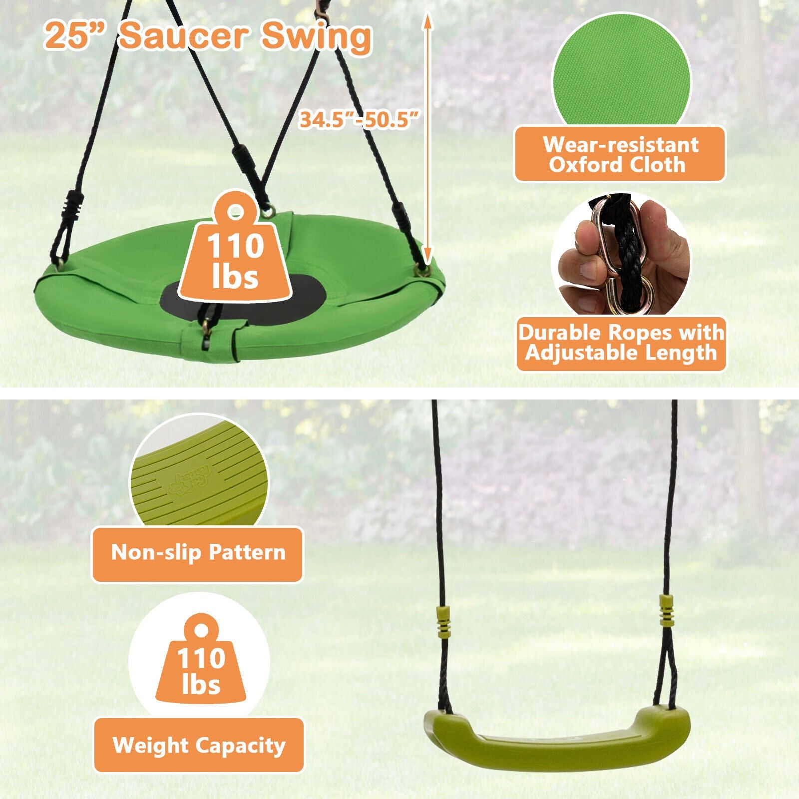 7-in-1 Stable A-shaped Outdoor Swing Set for Backyard, Blue Swing & Playsets at Gallery Canada