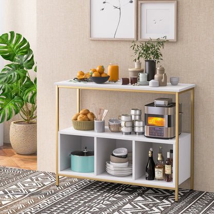 Modern Kitchen Buffet Sideboard with 3 Compartments, White Sideboards Cabinets & Buffets   at Gallery Canada