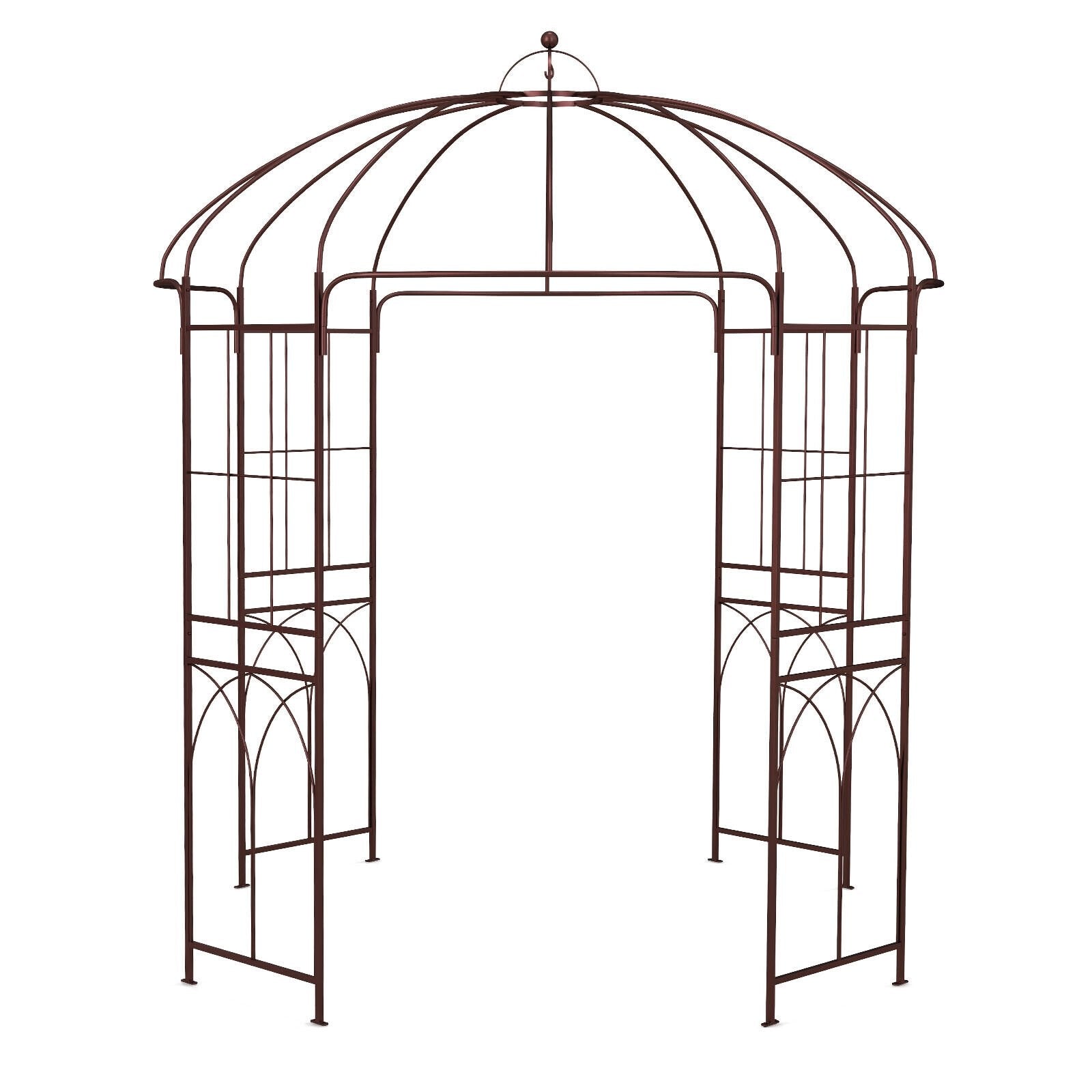 8.4 x 7 Feet Wide Birdcage Shape Garden Arbor, Copper Outdoor Decor   at Gallery Canada