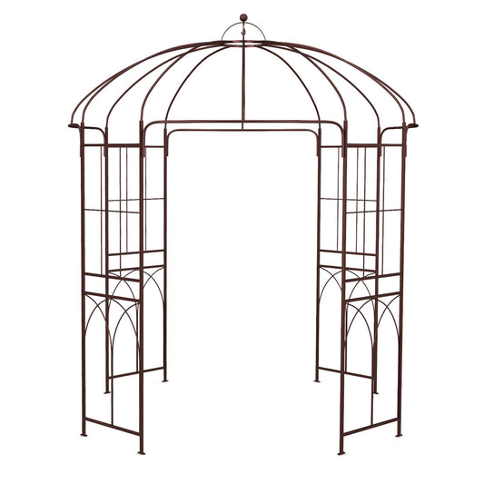 8.4 x 7 Feet Wide Birdcage Shape Garden Arbor, Copper - Gallery Canada