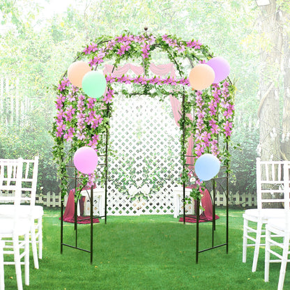 8.4 x 7 Feet Wide Birdcage Shape Garden Arbor, Copper Outdoor Decor   at Gallery Canada