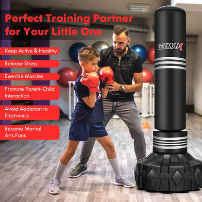 67 Inch Punching Bag with Fillable Suction Cup Base, Black - Gallery Canada