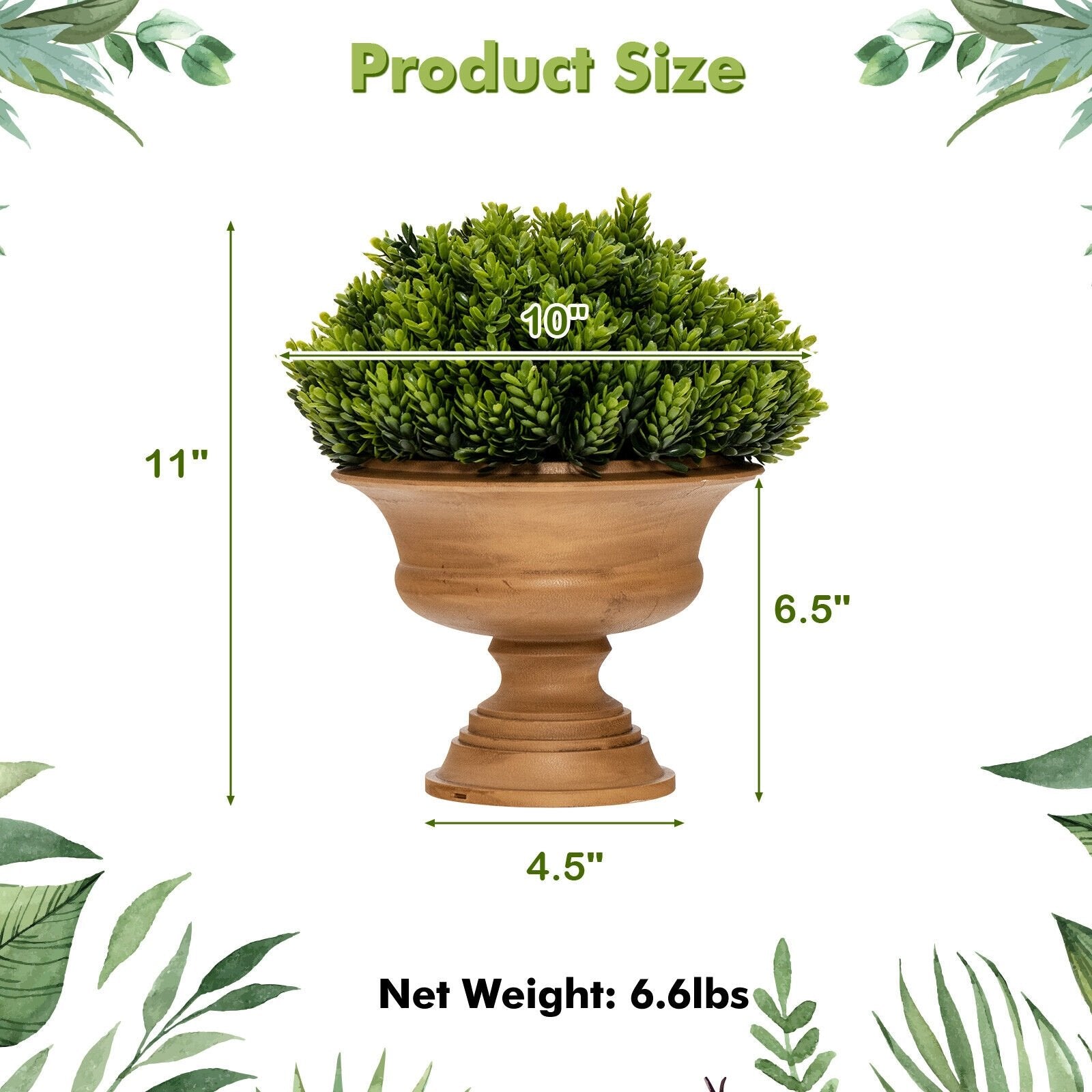 4 Pack Artificial Boxwood Topiary Trees, Green Faux Plants   at Gallery Canada