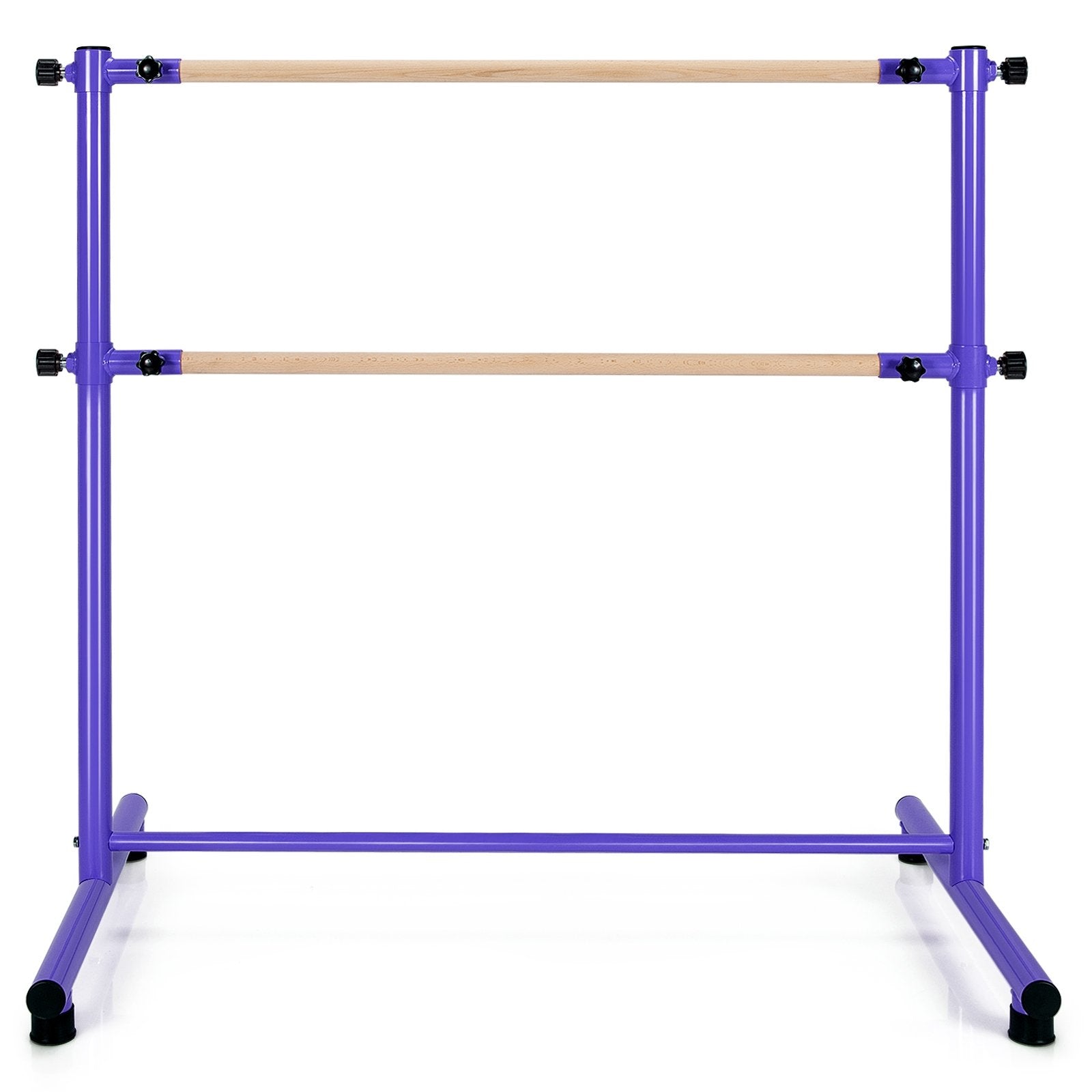 47 Inch Double Ballet Barre with Anti-Slip Footpads, Purple Yoga Accessories   at Gallery Canada