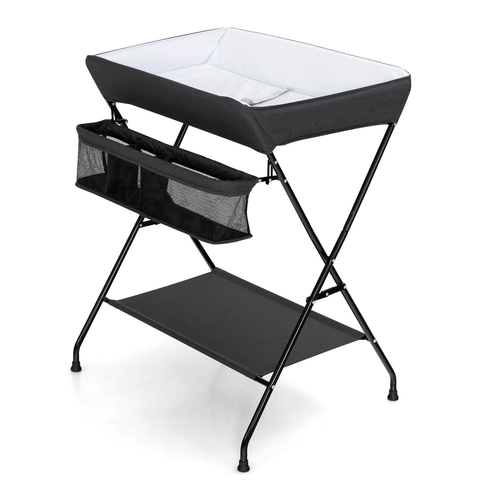 Baby Storage Folding Diaper Changing Table, Black Changing Tables   at Gallery Canada