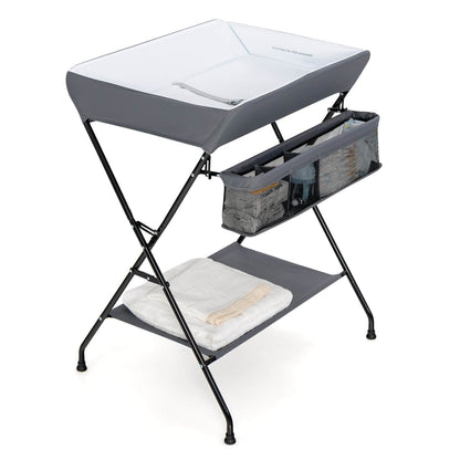 Baby Storage Folding Diaper Changing Table, Gray Changing Tables   at Gallery Canada