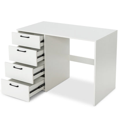43.5 Inch Computer Desk with 4 Large Drawers, White - Gallery Canada