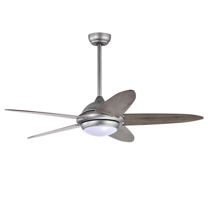 52 Inch Ceiling Fan with Lights and 3 Lighting Colors-Silver Gray, Silver Ceiling Fans   at Gallery Canada