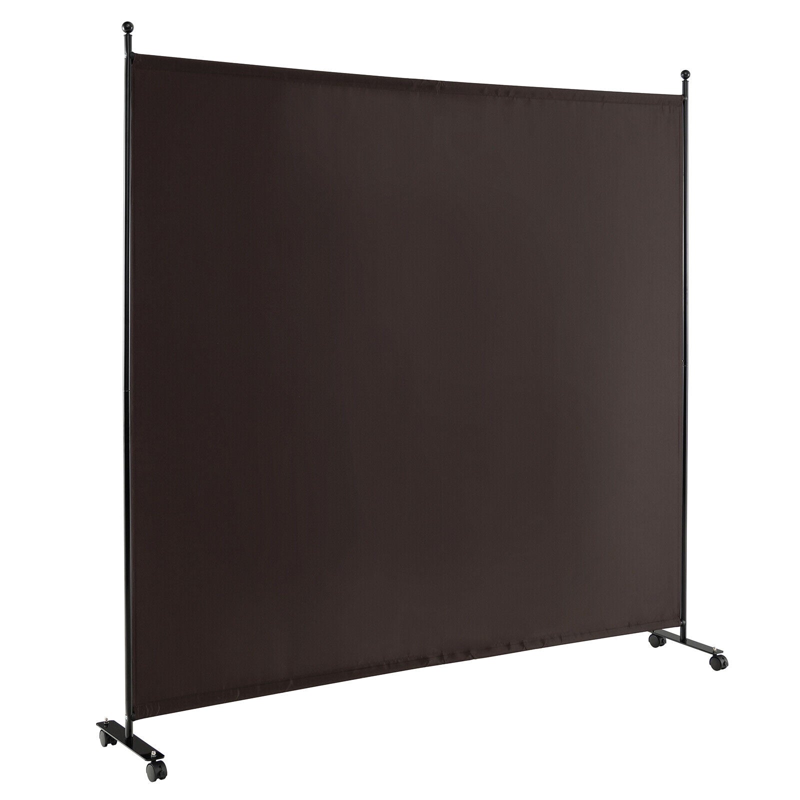 6 Feet Single Panel Rolling Room Divider with Smooth Wheels, Brown Room Dividers at Gallery Canada