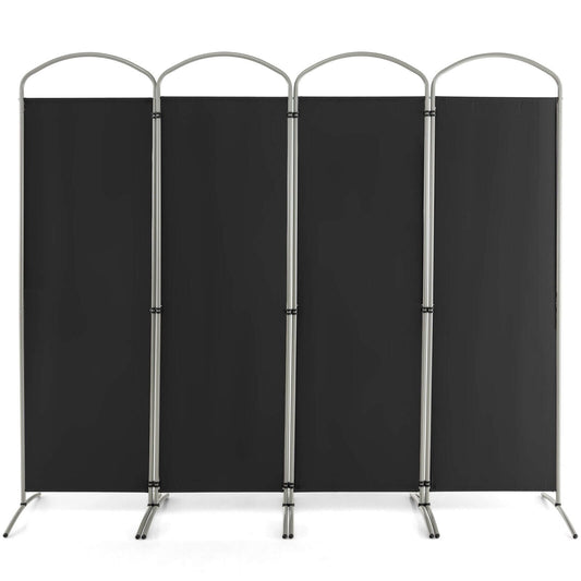 6.2Ft Folding 4-Panel Room Divider for Home Office Living Room, Black Room Dividers   at Gallery Canada
