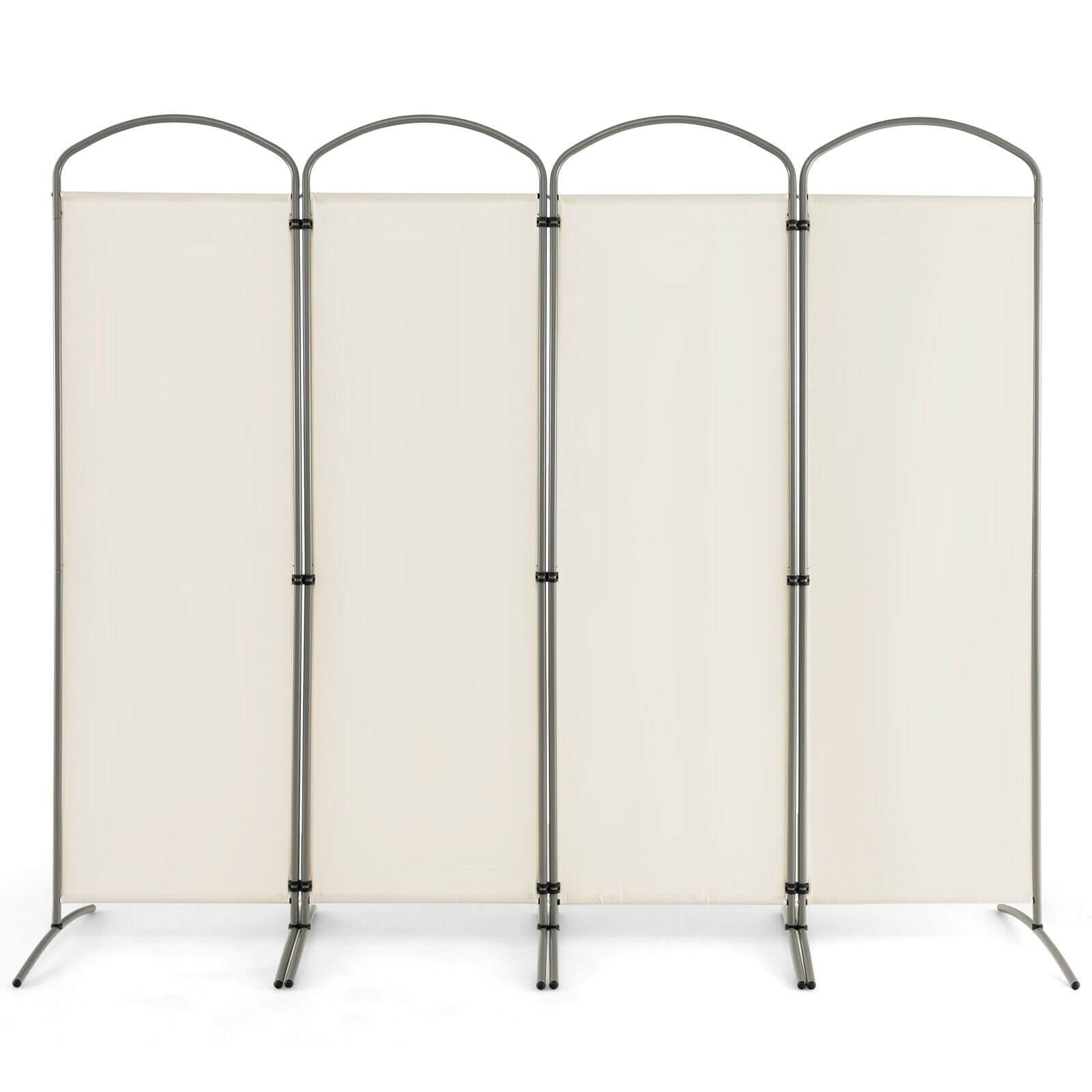 6.2Ft Folding 4-Panel Room Divider for Home Office Living Room , White Room Dividers   at Gallery Canada