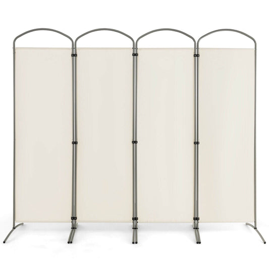 6.2Ft Folding 4-Panel Room Divider for Home Office Living Room , White Room Dividers   at Gallery Canada