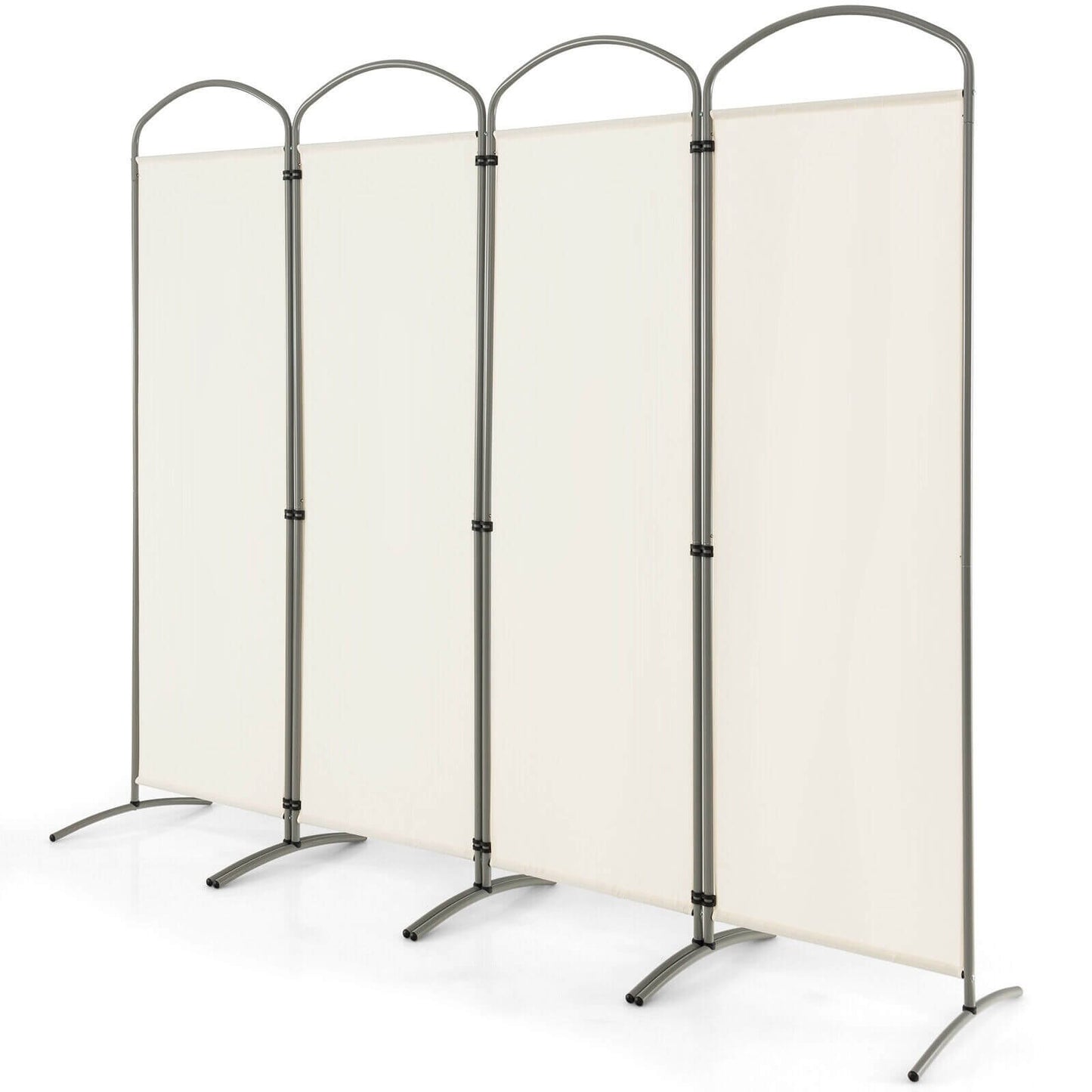 6.2Ft Folding 4-Panel Room Divider for Home Office Living Room , White Room Dividers   at Gallery Canada