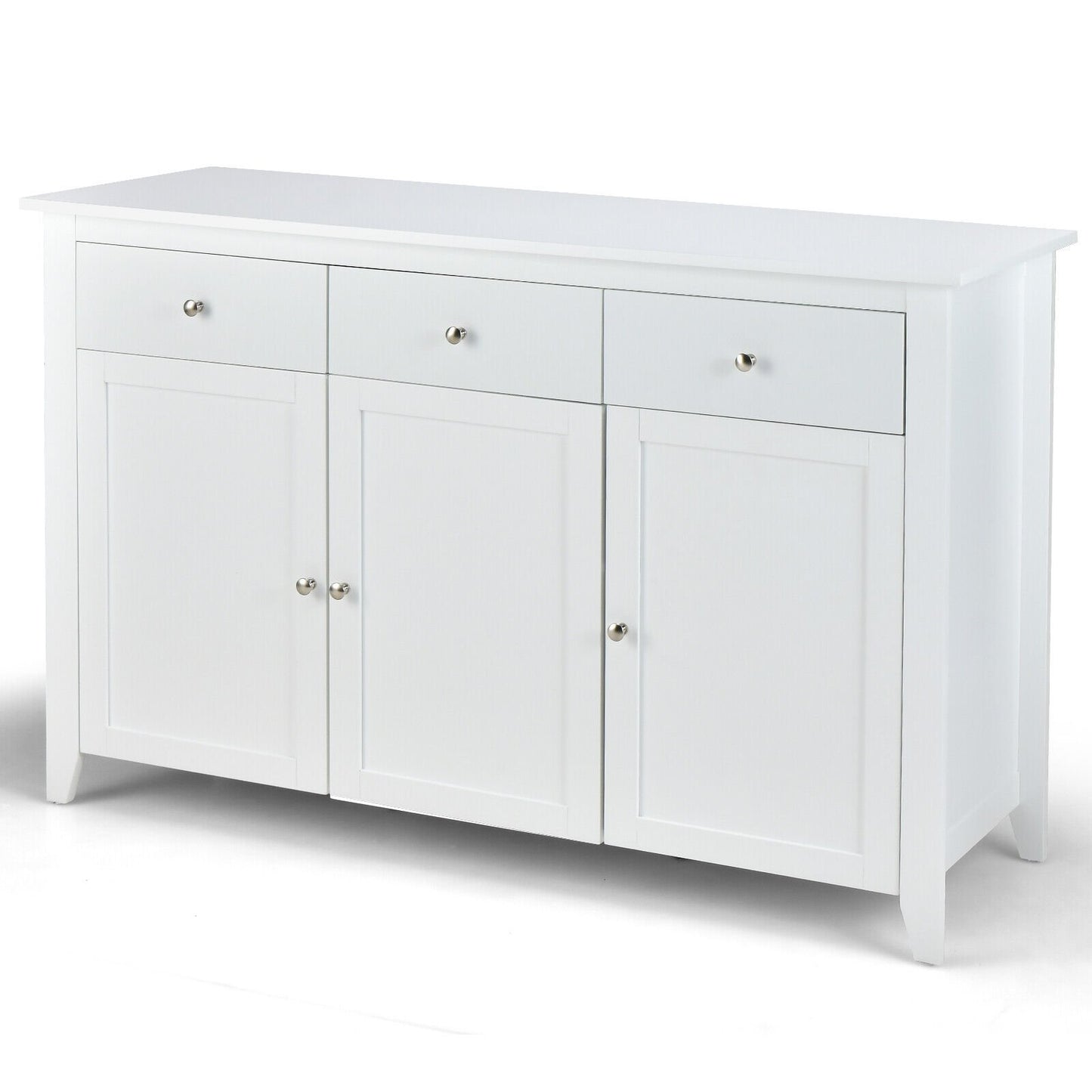 Kitchen Wooden Storage with 3 Drawers, White Sideboards Cabinets & Buffets   at Gallery Canada