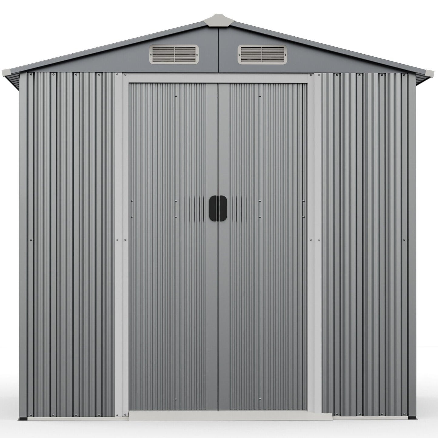 6 x 4 Feet Galvanized Steel Storage Shed with Lockable Sliding Doors, Gray Sheds & Outdoor Storage   at Gallery Canada