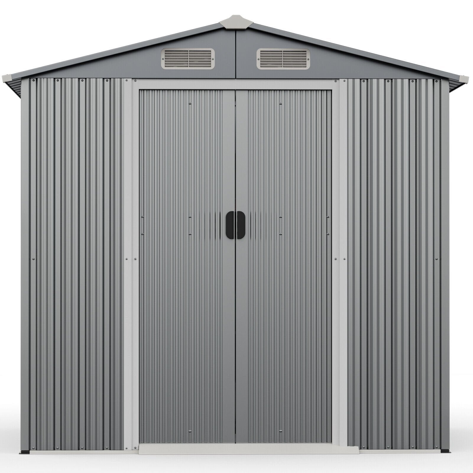 6 x 4 Feet Galvanized Steel Storage Shed with Lockable Sliding Doors, Gray Sheds & Outdoor Storage   at Gallery Canada