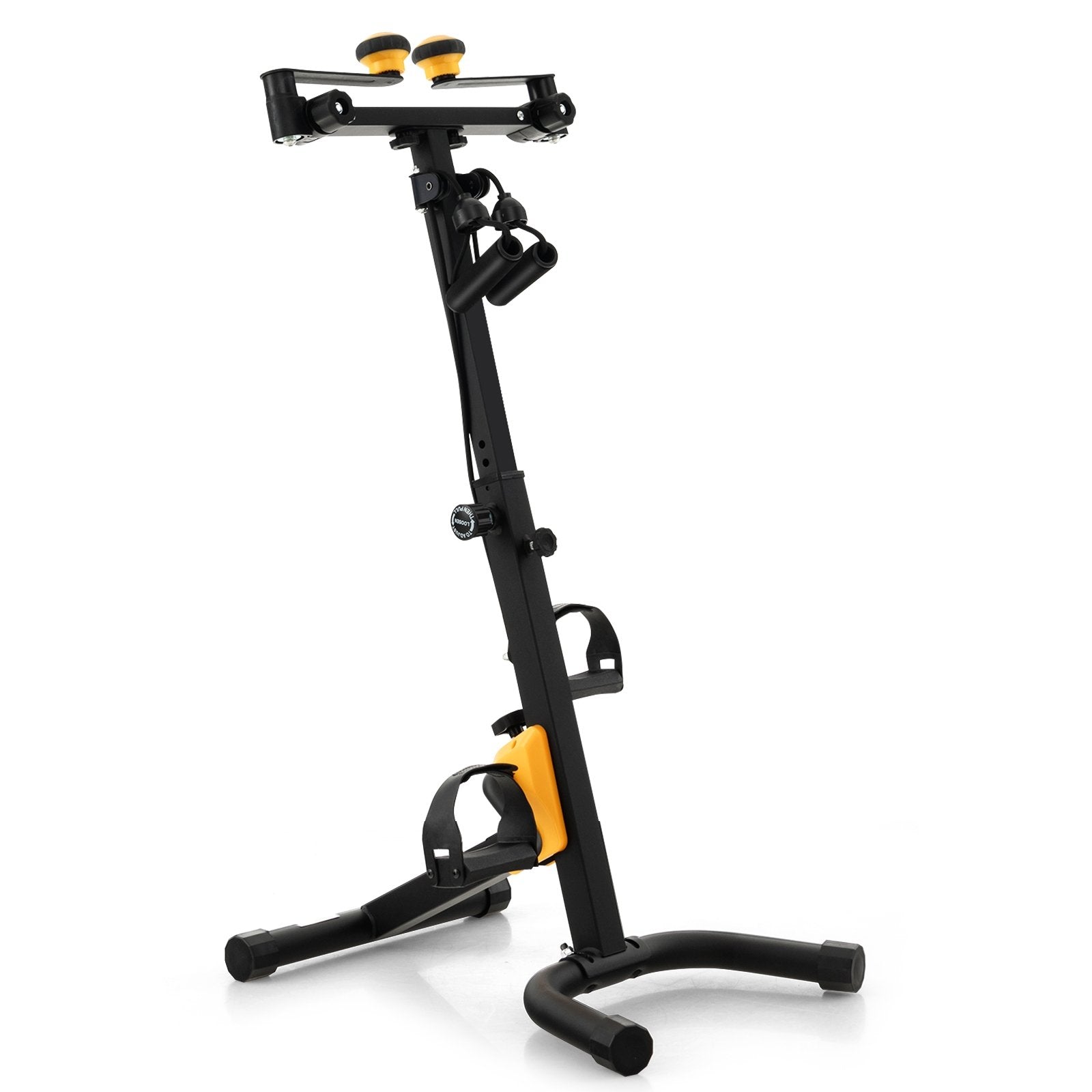 Folding Pedal Exercise Bike with Adjustable Resistance, Yellow Exercise Bikes   at Gallery Canada