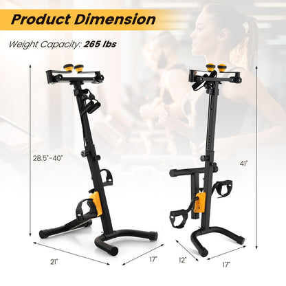 Folding Pedal Exercise Bike with Adjustable Resistance, Yellow Exercise Bikes   at Gallery Canada