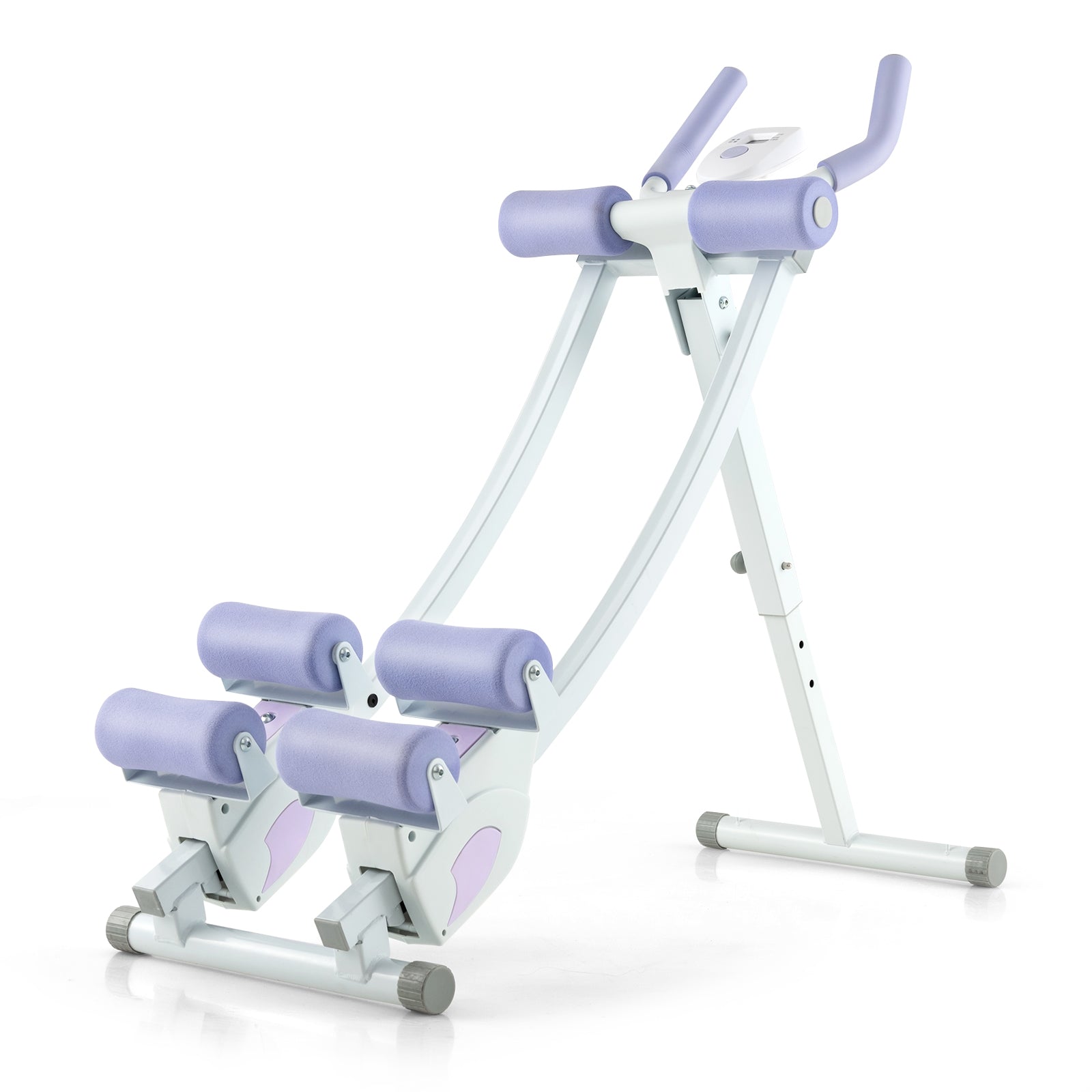 Ab Machine with LCD Monitor and 4 Adjustable Heights, Purple Elliptical Trainers at Gallery Canada