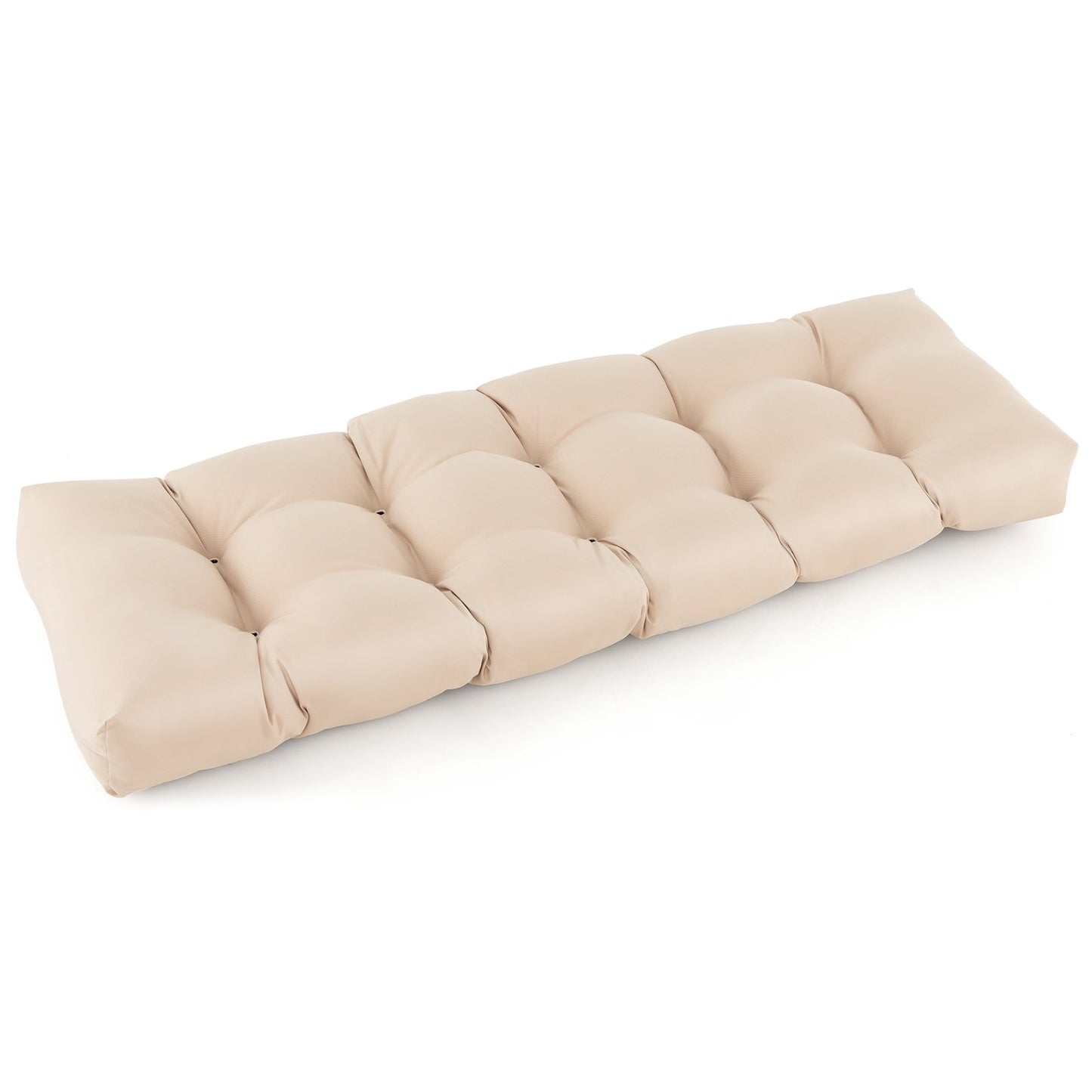 Indoor Outdoor Tufted Bench Cushion with Soft PP Cotton, Beige Outdoor Furniture Accessories   at Gallery Canada