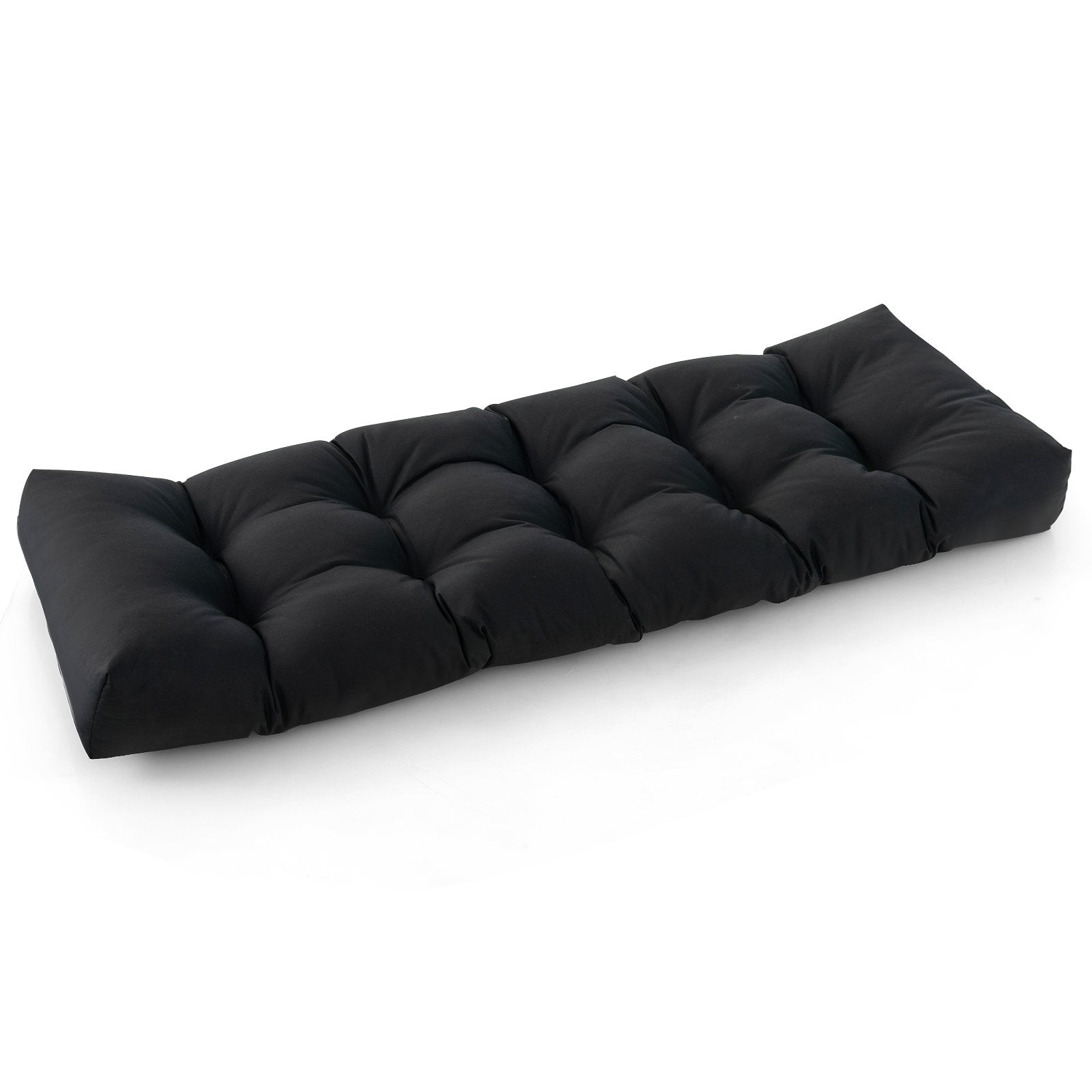 Indoor Outdoor Tufted Bench Cushion with Soft PP Cotton, Black Outdoor Furniture Accessories   at Gallery Canada