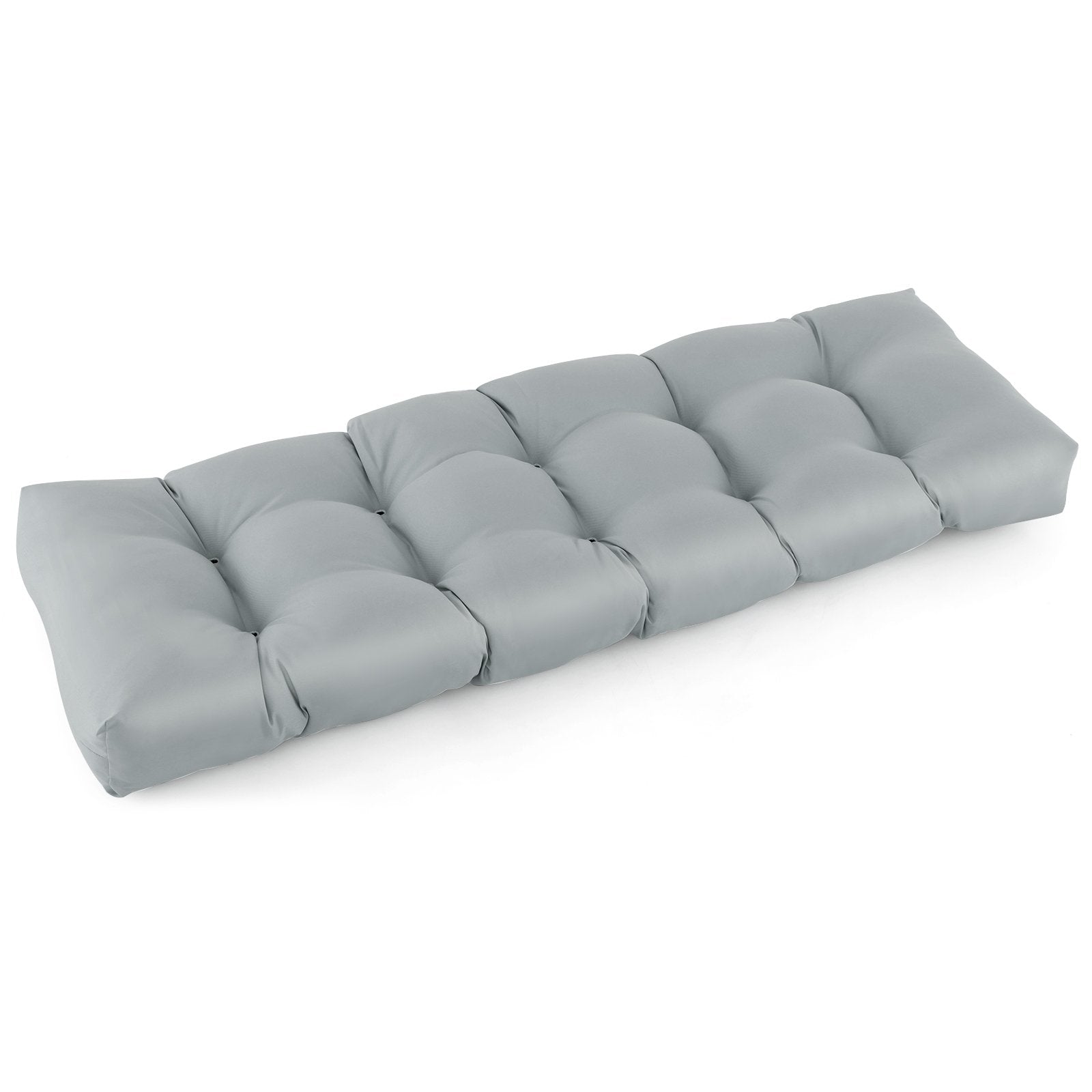 Indoor Outdoor Tufted Bench Cushion with Soft PP Cotton, Gray Outdoor Furniture Accessories   at Gallery Canada