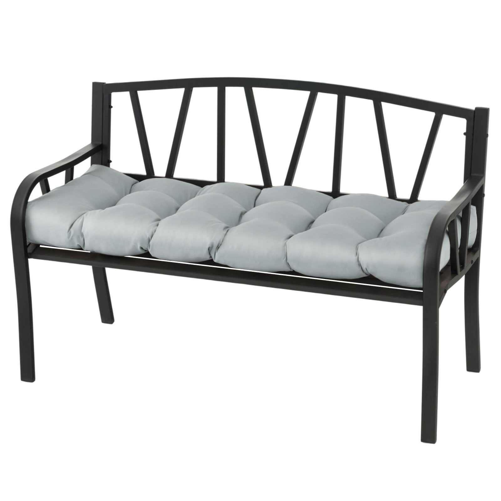 Indoor Outdoor Tufted Bench Cushion with Soft PP Cotton, Gray Outdoor Furniture Accessories   at Gallery Canada