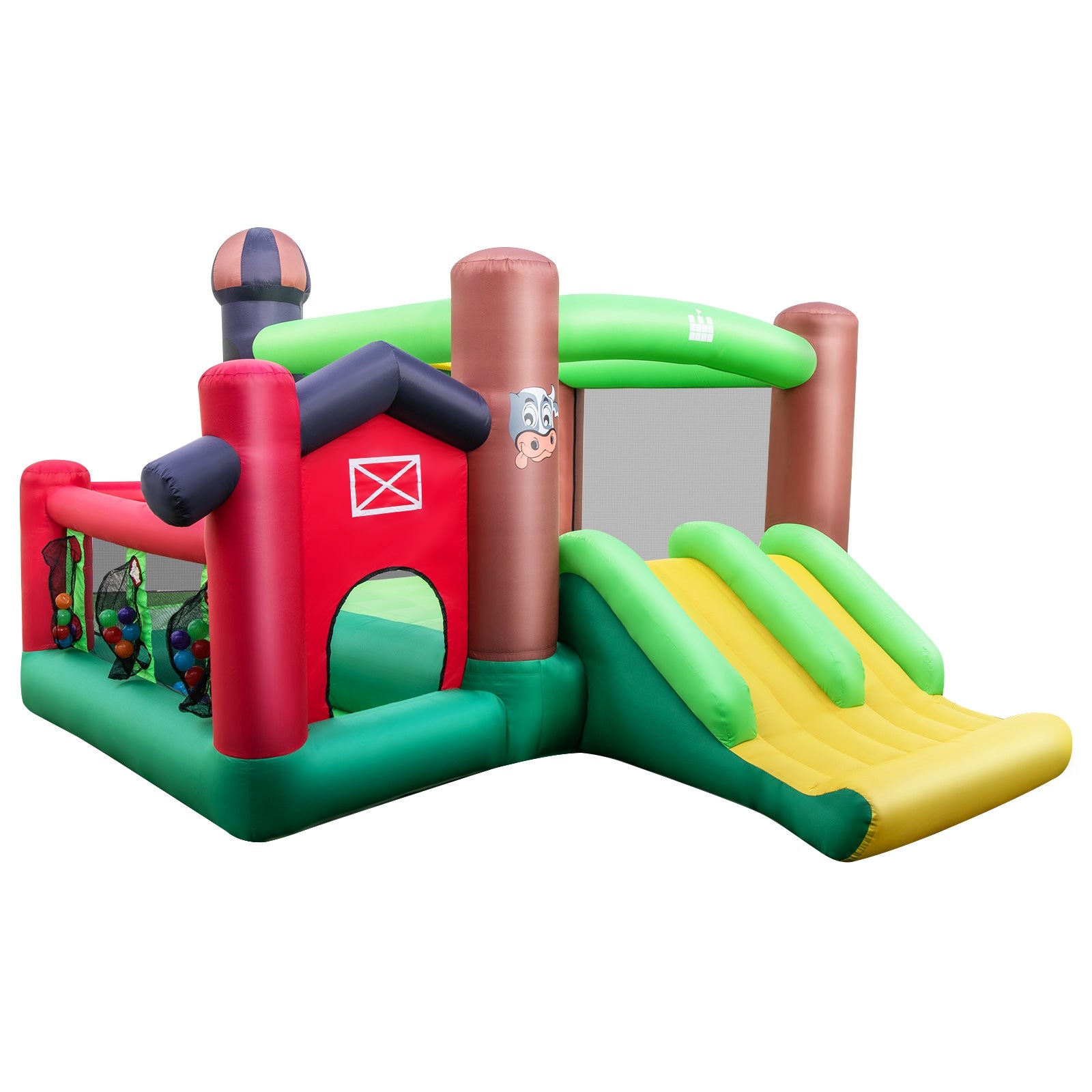 6-in-1 Inflatable Bounce House with Double Slides without 735W Blower Bounce House at Gallery Canada