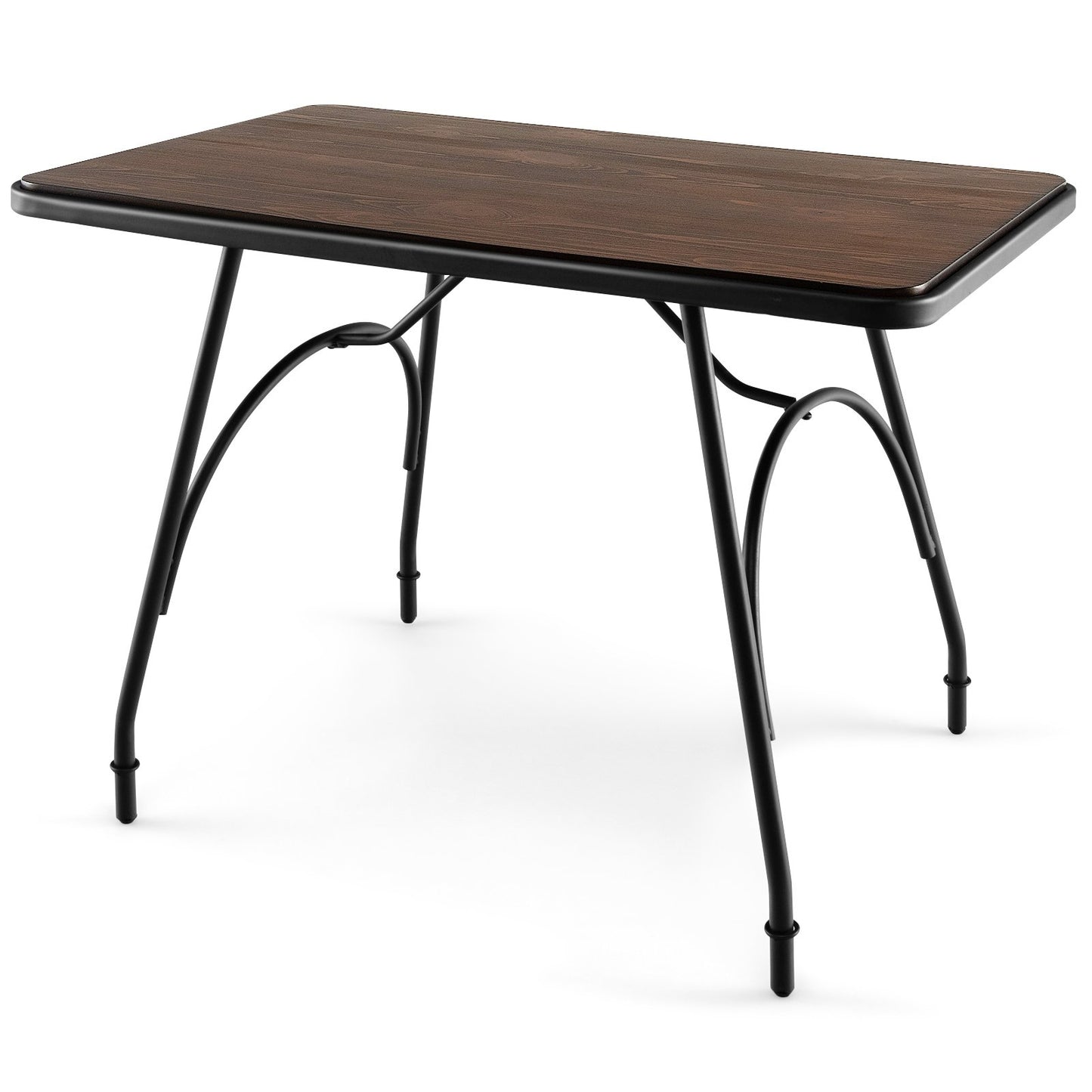 43 x 27.5 Inch Industrial Style Dining Table with Adjustable Feet, Rustic Brown Dining Tables   at Gallery Canada