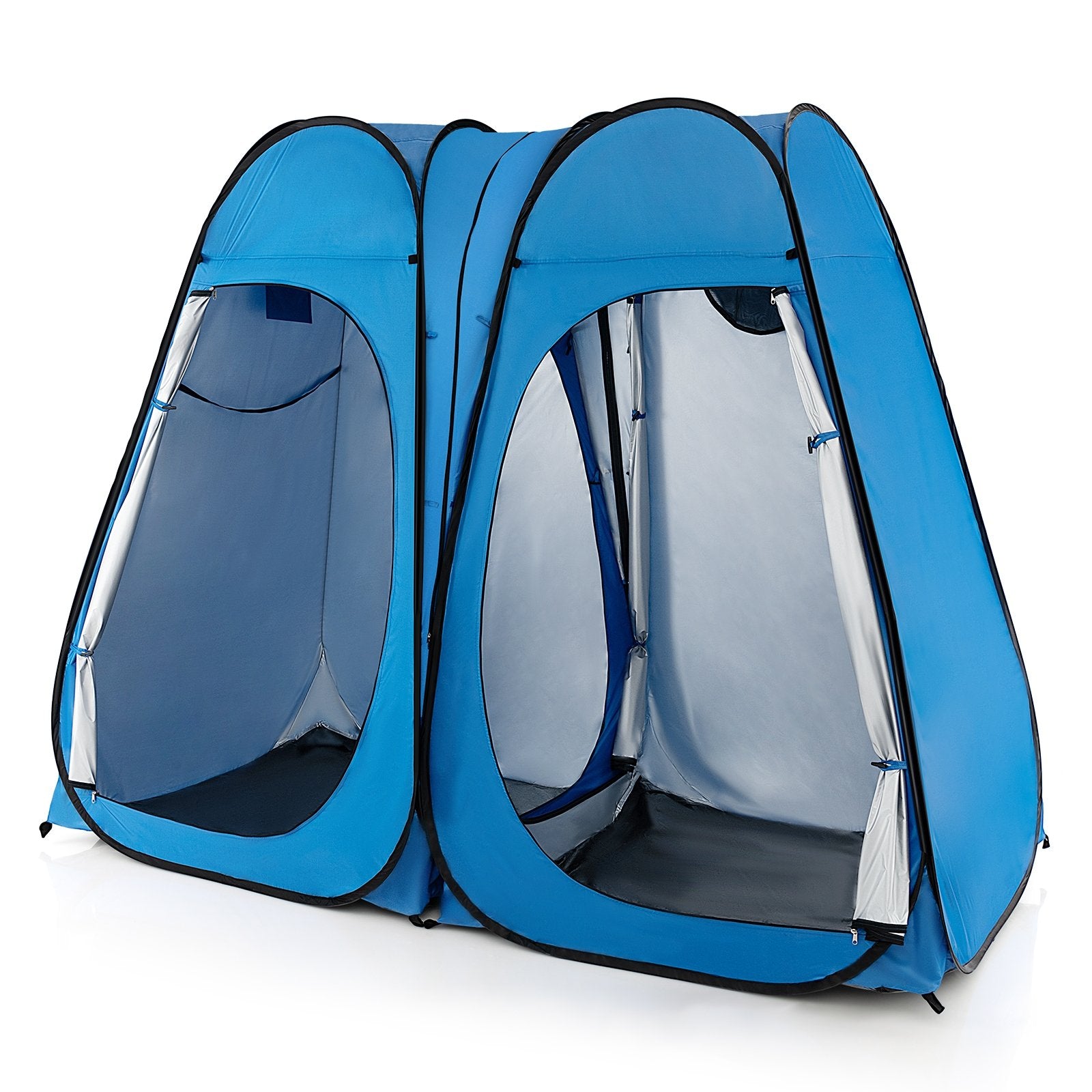 Oversized Pop Up Shower Tent with Window Floor and Storage Pocket, Blue Tents   at Gallery Canada