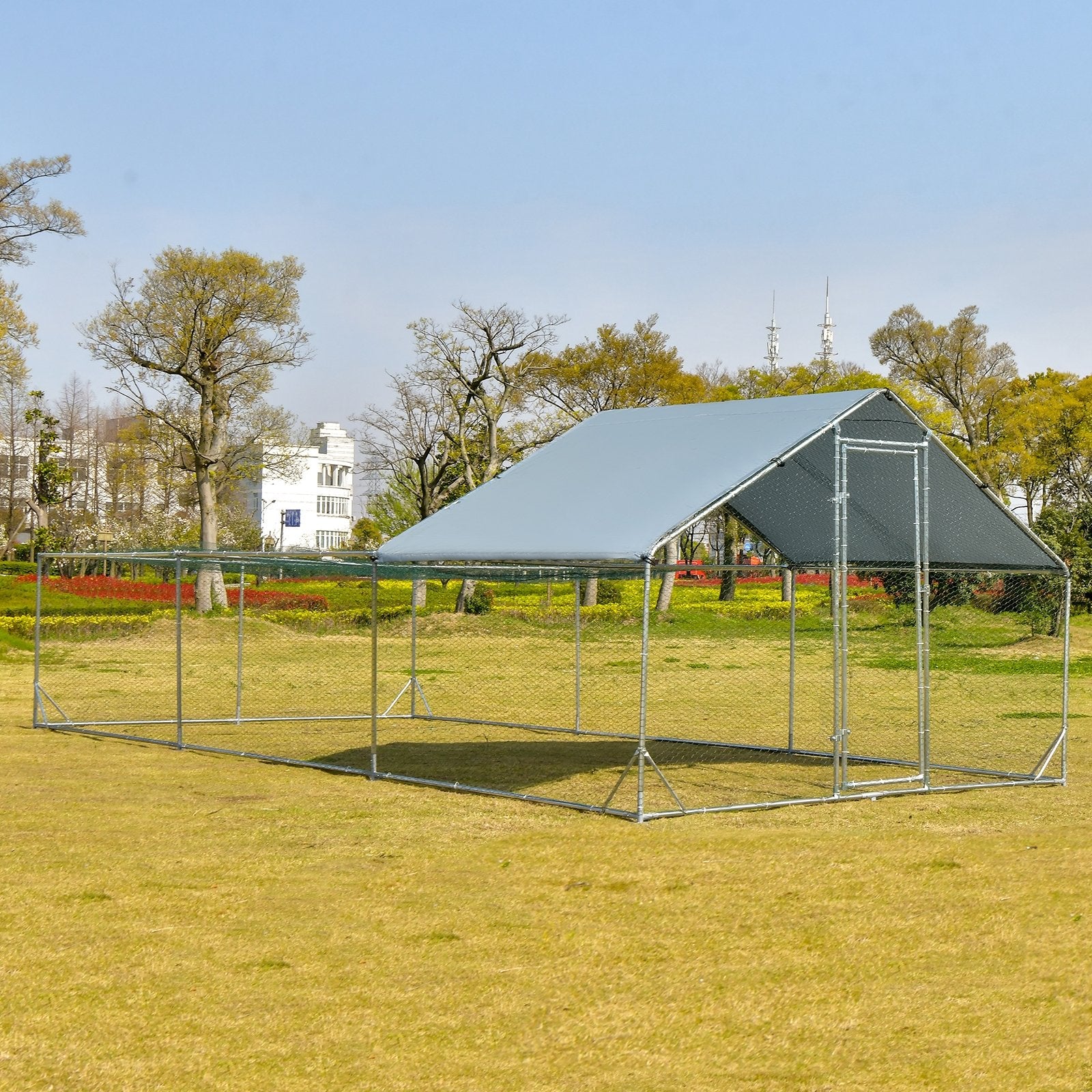 Large Metal Chicken Coop with Waterproof and Sun-proof Cover Chicken Coops   at Gallery Canada