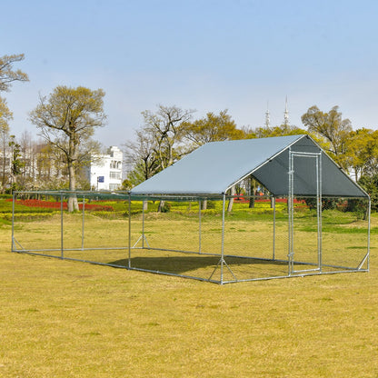 Large Metal Chicken Coop with Waterproof and Sun-proof Cover - Gallery Canada