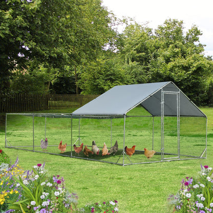 Large Metal Chicken Coop with Waterproof and Sun-proof Cover Chicken Coops   at Gallery Canada