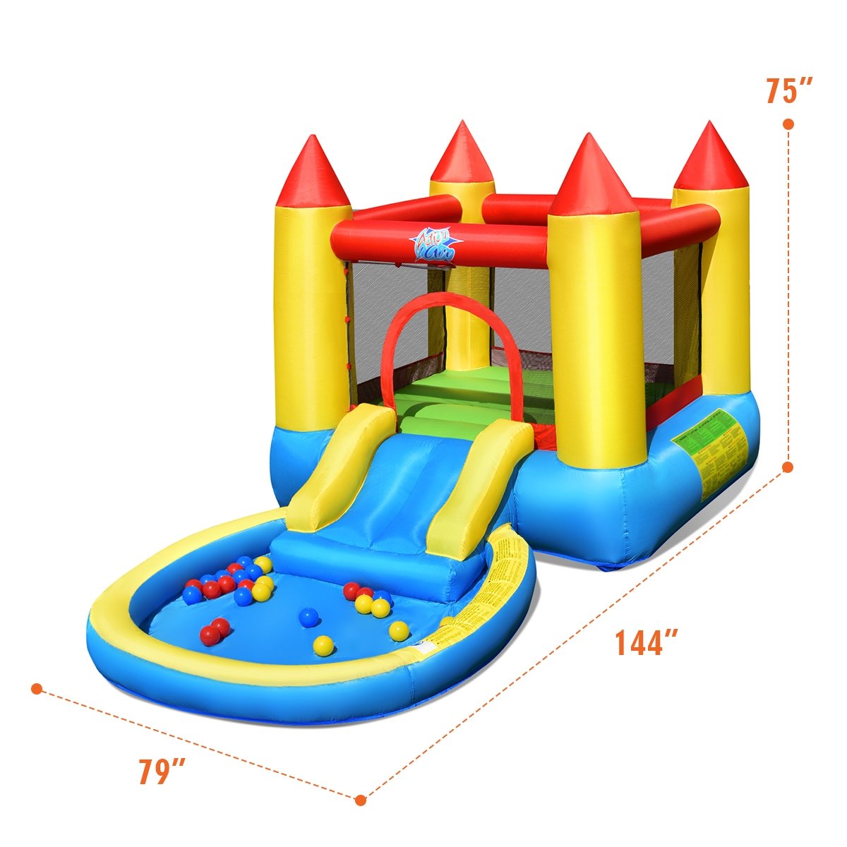 Inflatable Kids Slide Bounce House with 550w Blower Bounce House   at Gallery Canada