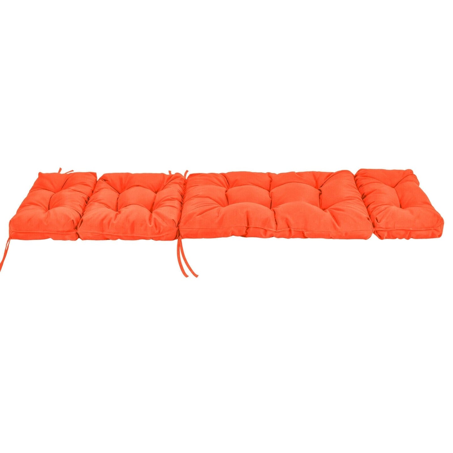 Outdoor Lounge Chaise Cushion with String Ties for Garden Poolside, Orange Outdoor Chaise Lounges   at Gallery Canada