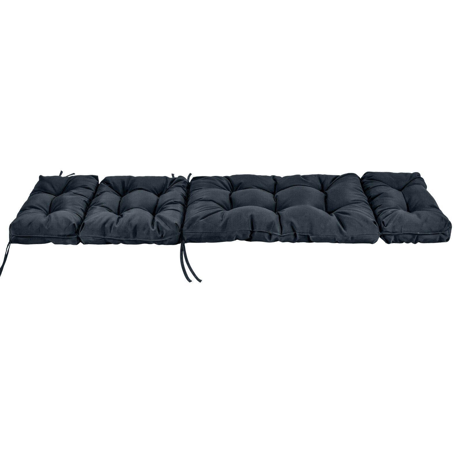 Outdoor Lounge Chaise Cushion with String Ties for Garden Poolside, Gray Outdoor Chaise Lounges   at Gallery Canada